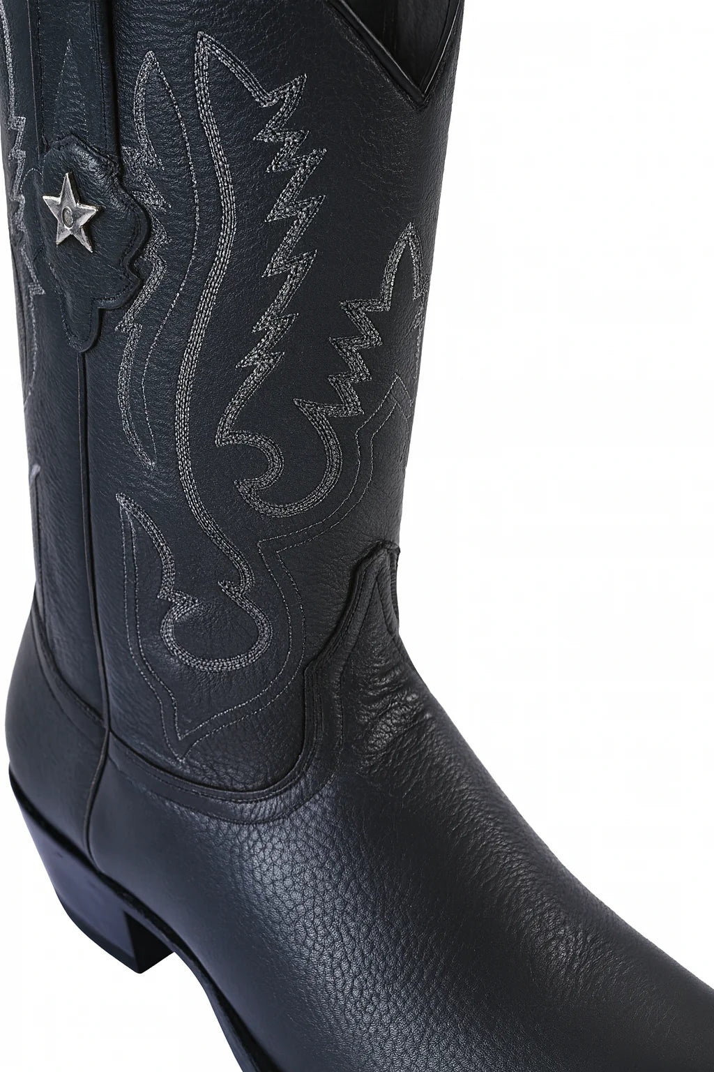 Mens Los Altos Genuine Deer Leather Boots Black
