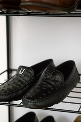 Mens Ostrich Skin Shoes