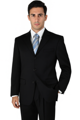 Mens Classic 3 button 2 Piece Suit in Navy