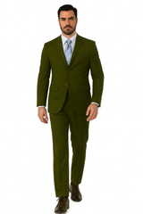 Mens Classic 3 button 2 Piece Suit in Navy