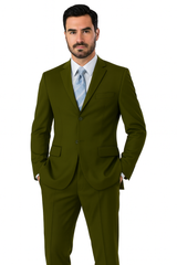 Mens Classic 3 button 2 Piece Suit in Navy