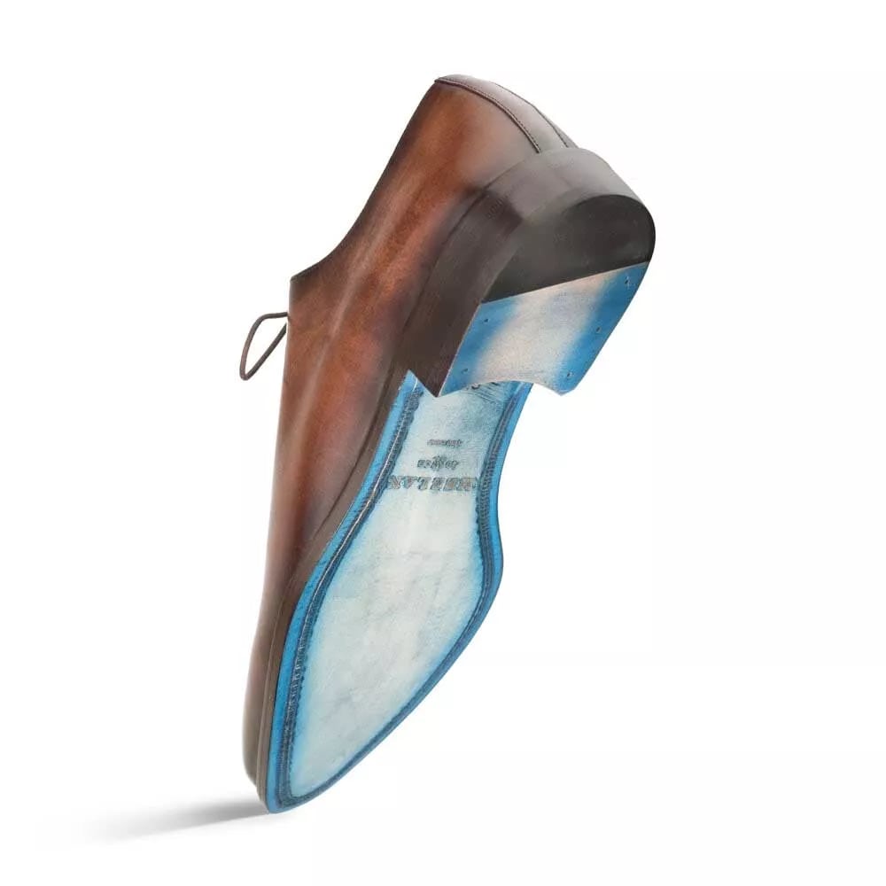 Mezlan Enterprise Brown Calfskin Men’s Plain Toe Shoe 4   - from alligatorwarehouse.com
