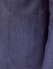 Mens Linen Suit For Beach Wedding - Summer  Suit in Mid Blue