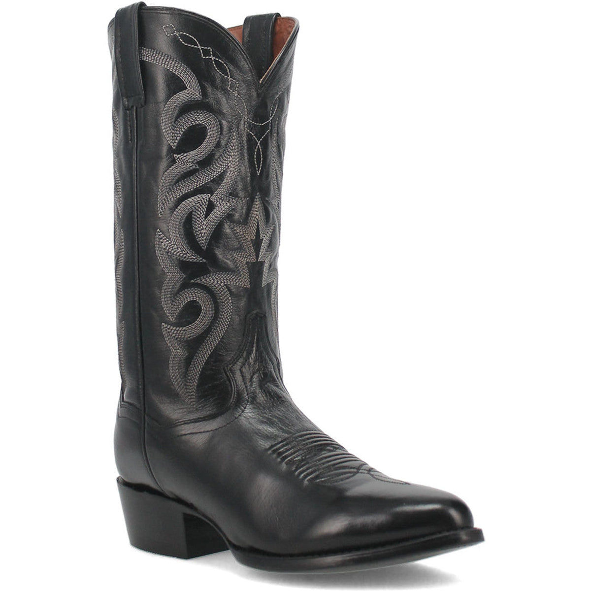 Dan Post Men’s Milwaukee 13 Round Medium Toe Black Leather Cowboy Boot