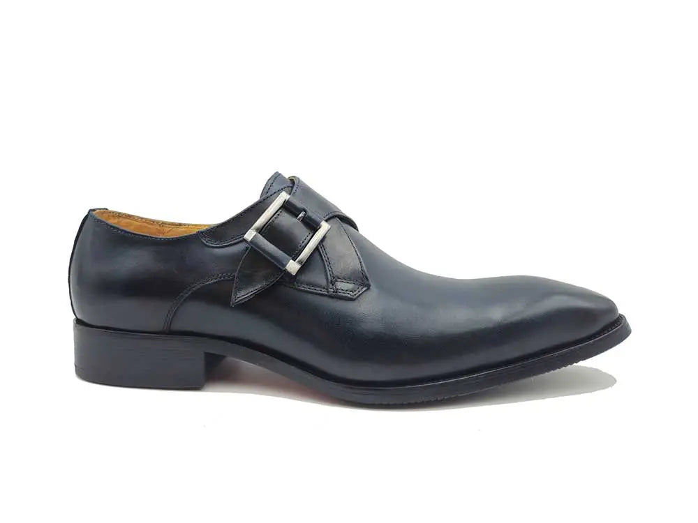 Monk Strap Buckle Leather Shoes 7 KS503-39BLACK75  - from alligatorwarehouse.com