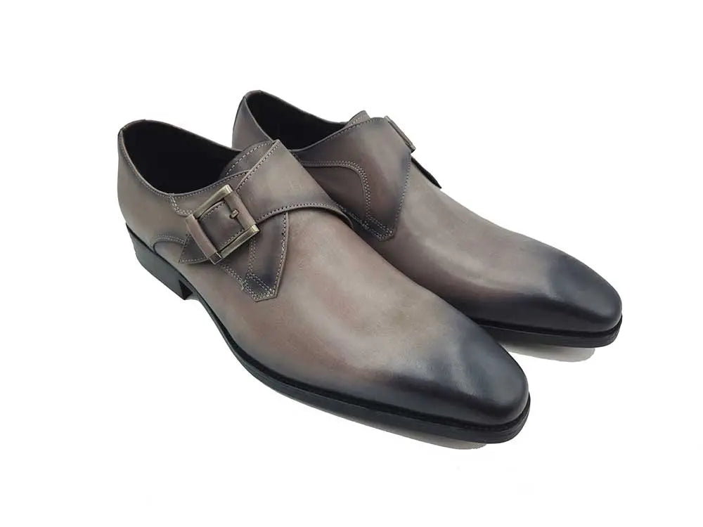 Monk Strap Buckle Leather Shoes 15 KS503-39BLACK75  - from alligatorwarehouse.com