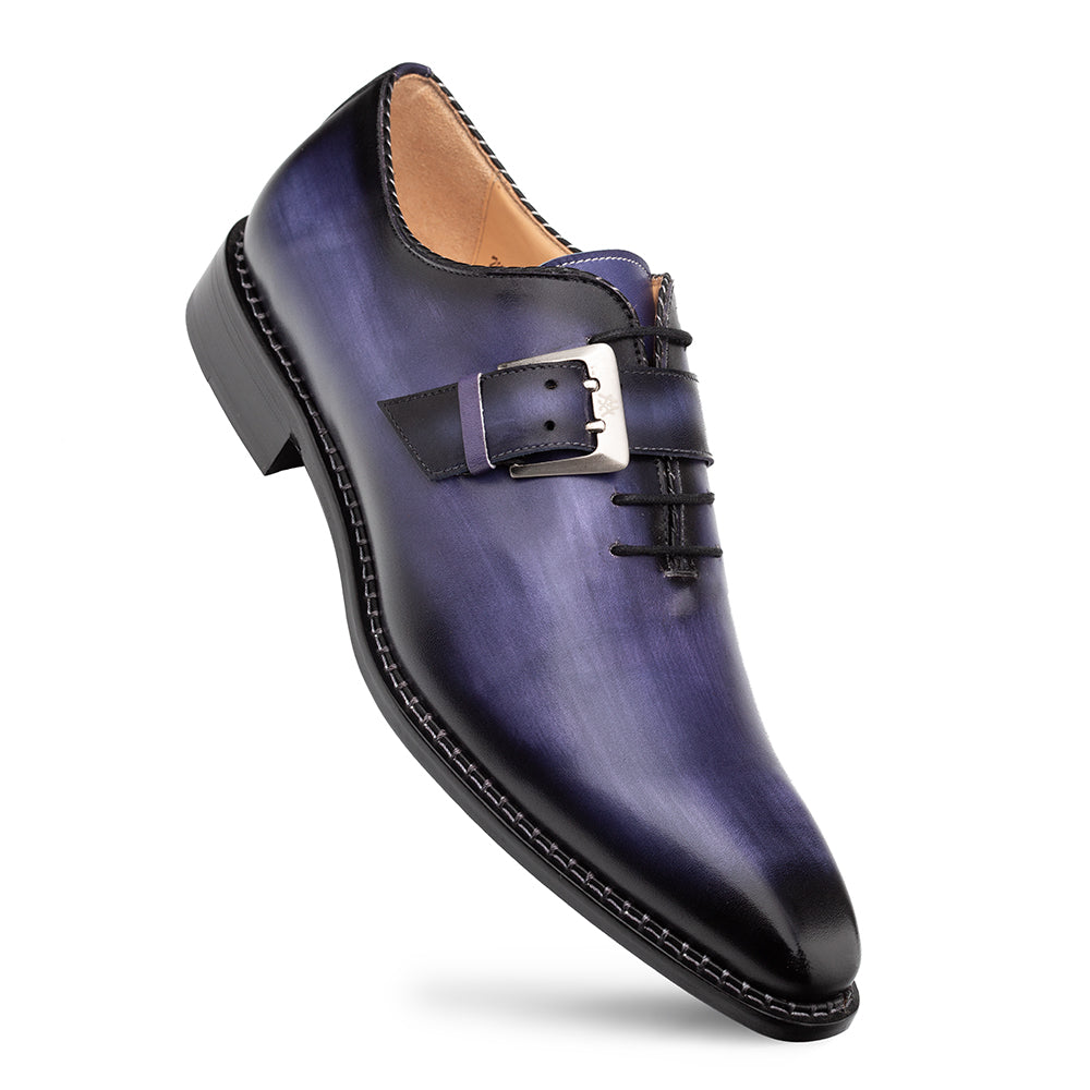Machado Oxford Monk Strap Purple By Mezlan Made In Spain Brand