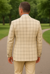 Wool Suit - Italian Made Business Suit by Statement Men's 3 Piece 100% Wool Modern Fit Suit - Accented Scoop Vest