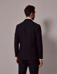 Mens Linen Suit For Beach Wedding - Summer Slim Suit in Navy