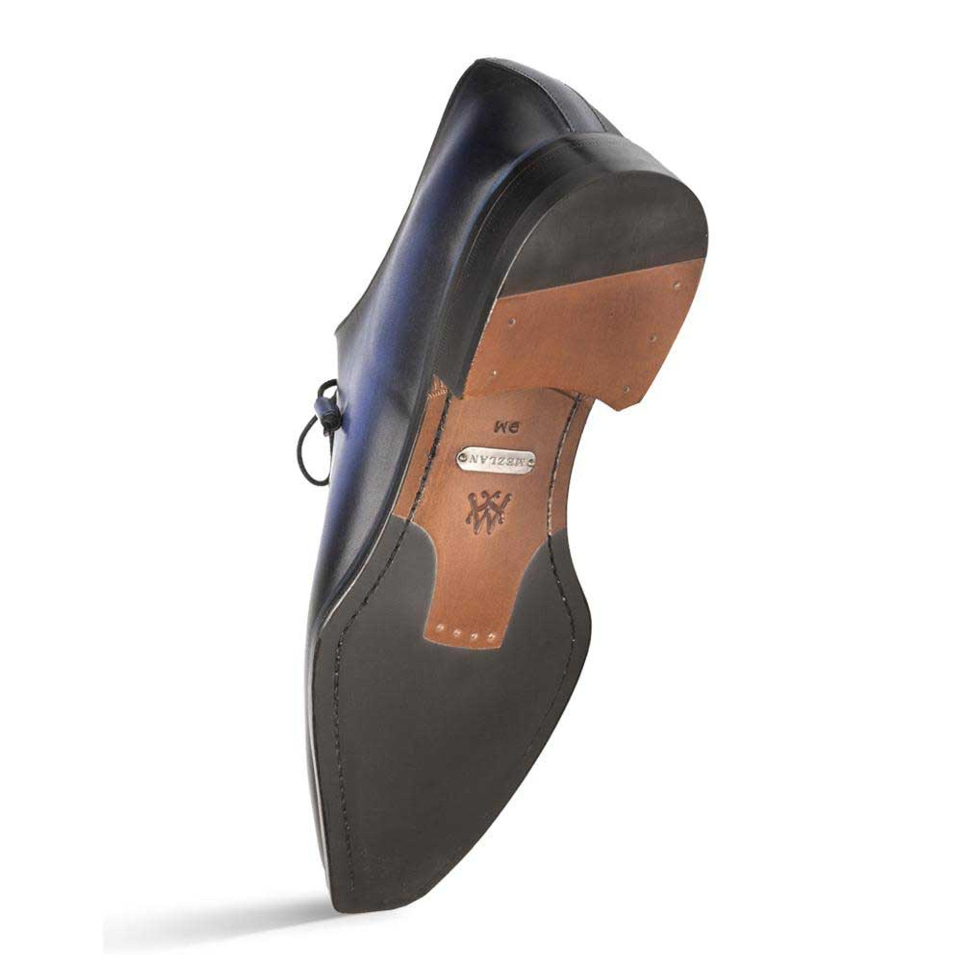 Navy Asymmetric Plain Toe Oxford By Mezlan Made In Spain Brand 5   - from alligatorwarehouse.com