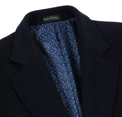 Navy Fall/Winter Essential Slim Fit Overcoat Wool Blend