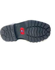 Los Altos Navy Hornback All-Over Crocodile Lace Up Ankle Boots