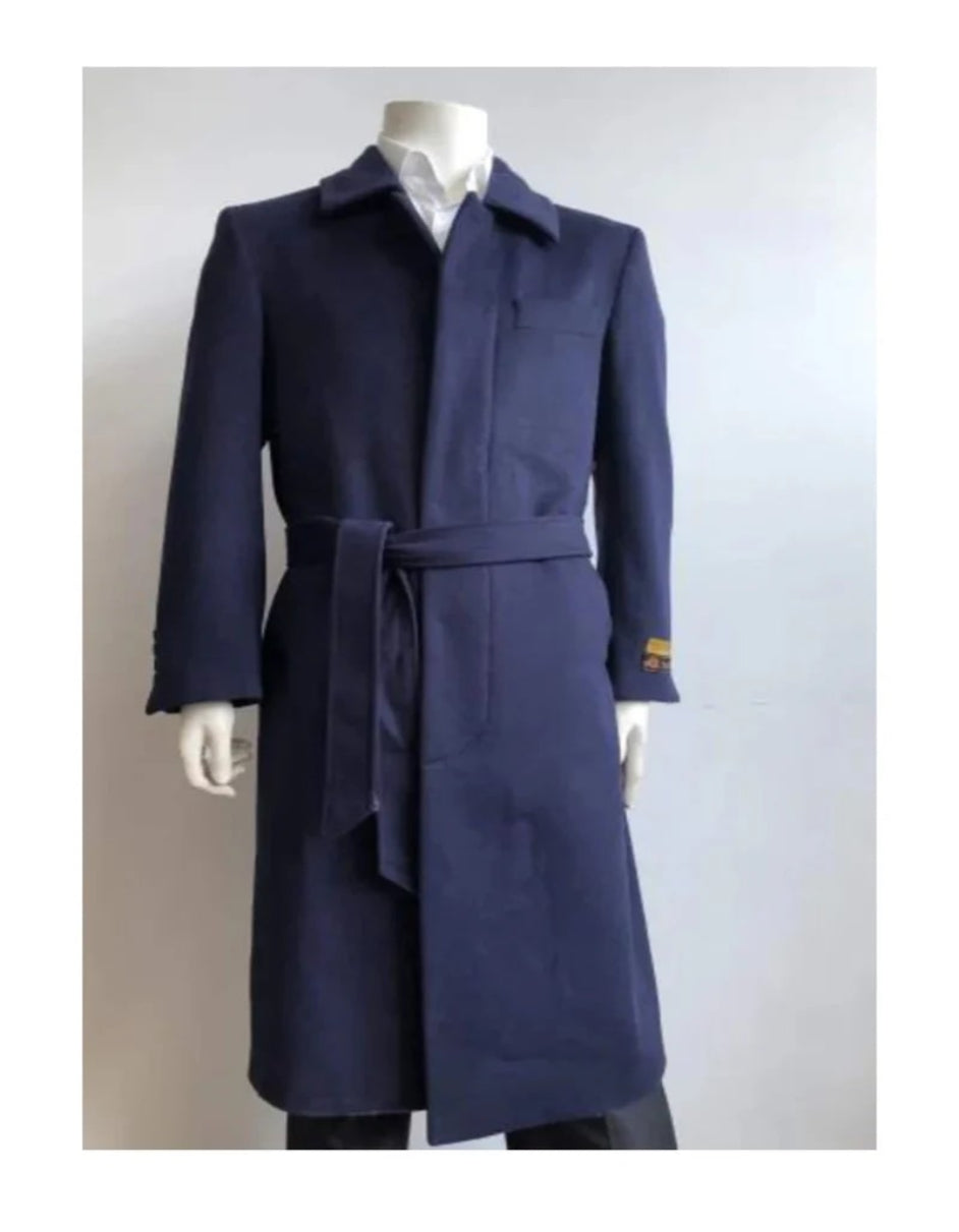 Aero Dark color Very Dark Grey Almost Black Full Length Wool fabric Blend Long men's Dress Topcoat - Winter coat men's Overcoat 2   - from alligatorwarehouse.com