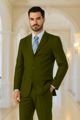 Mens Classic 3 button 2 Piece Suit in Navy