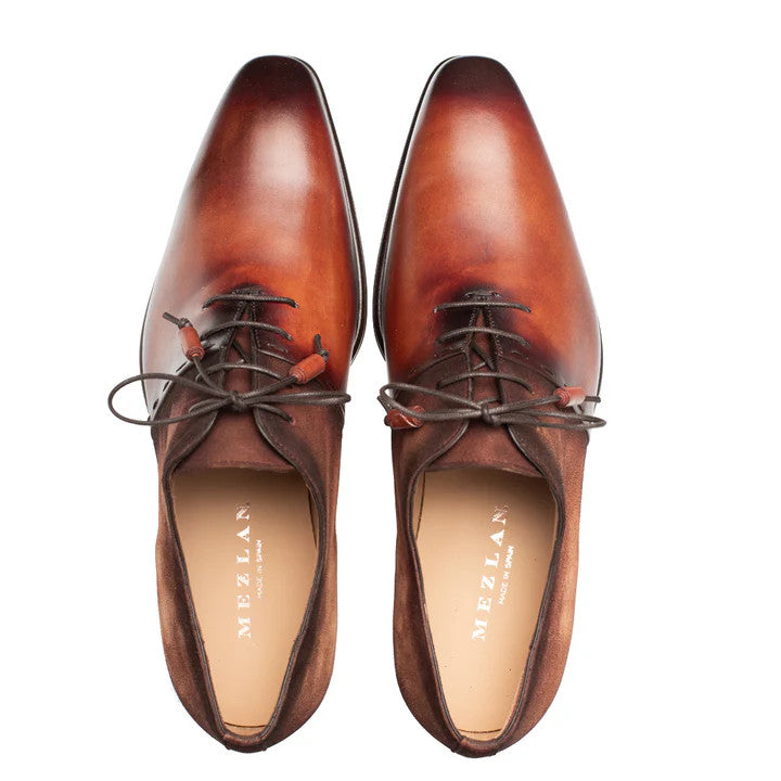 Colomer Calf/Suede Oxford Cognac Rust/Sport By Mezlan Made In Spain Brand 4   - from alligatorwarehouse.com