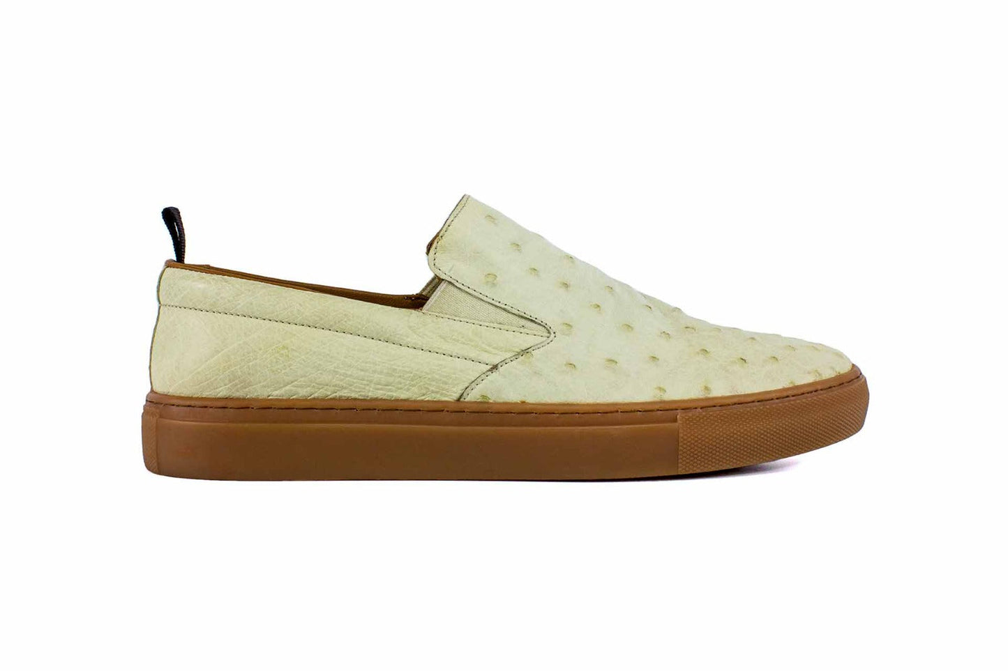 P01303 Grafton Genuine Ostrich Fashion Loafer- Bone