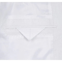 White Wedding Suit For Men - Perfect For Groom - Mens Basic Two Button Classic Fit Linen Summer Suit In White