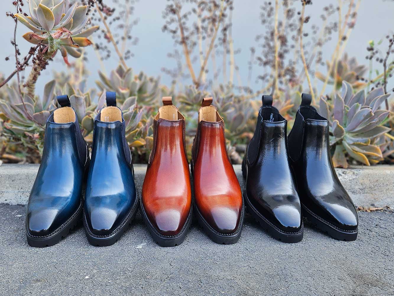Patina Chelsea Boot Lug Sole 16 KB480-102COGNAC75  - from alligatorwarehouse.com