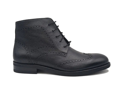 Pebble Leather lace-up boot with lightweight sole 3 CR5527BLACK9  - from alligatorwarehouse.com