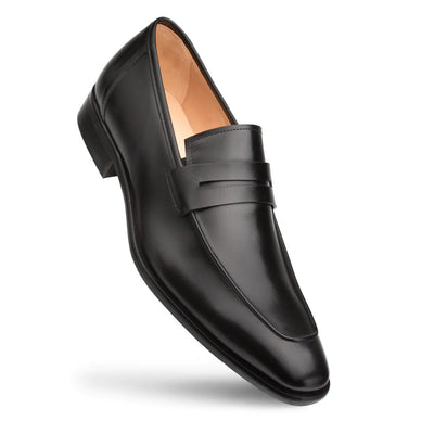 Calfskin Penny Loafer Black By Mezlan Made In Spain Brand 1   - from alligatorwarehouse.com