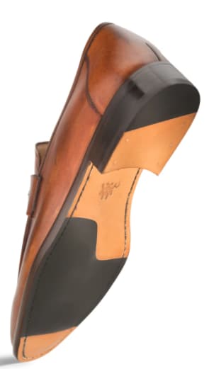 Calfskin Penny Loafer Cognac By Mezlan Made In Spain Brand 3   - from alligatorwarehouse.com