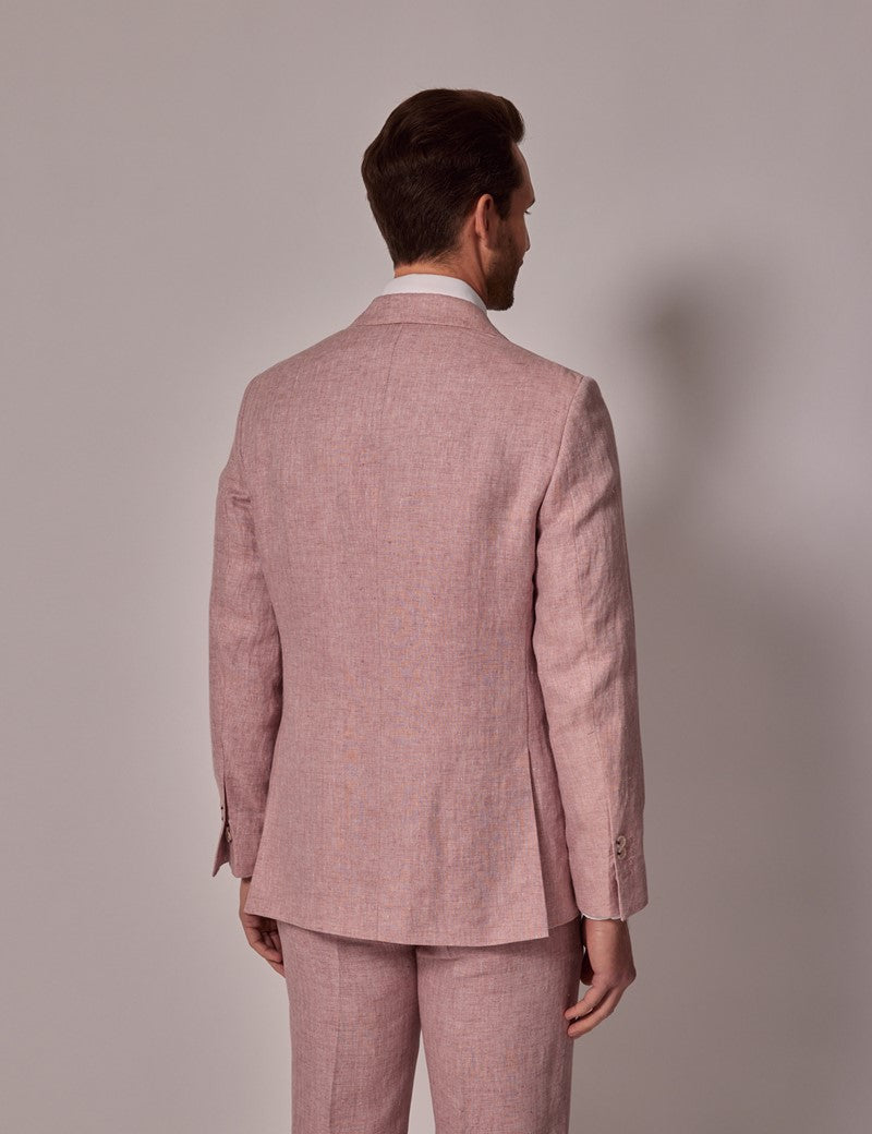Mens Linen Suit For Beach Wedding - Summer  Suit in Pink 6 1D-7810  - from alligatorwarehouse.com