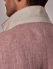 Mens Linen Suit For Beach Wedding - Summer  Suit in Pink