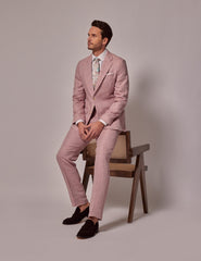 Mens Linen Suit For Beach Wedding - Summer  Suit in Pink