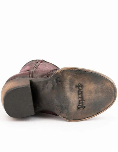 Ferrini Women's Stacey Round Toe Ankle Boots Handcrafted - Purple 7 61011-48-060-B  - from alligatorwarehouse.com