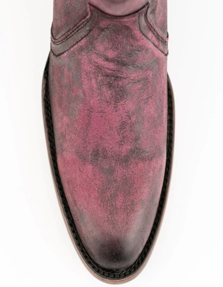 Ferrini Women's Stacey Round Toe Ankle Boots Handcrafted - Purple Ferrini Women's Stacey Round Toe Ankle Boots Handcrafted - Purple