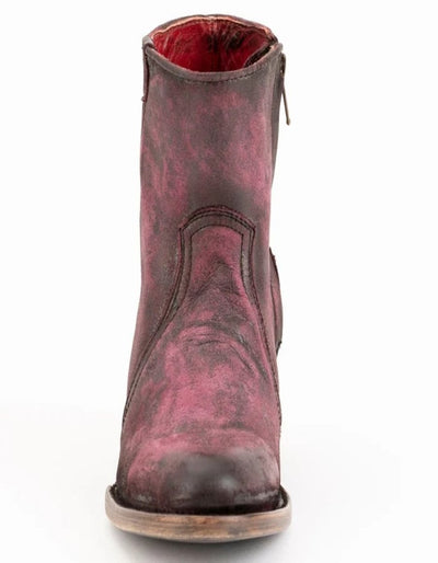 Ferrini Women's Stacey Round Toe Ankle Boots Handcrafted - Purple 8 61011-48-060-B  - from alligatorwarehouse.com