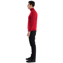 MENS RED PULLOVER TURTLENECK SWEATER