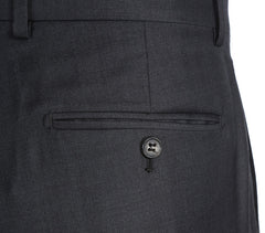 Half Canvas Wool Dress Suit Regular Fit 2 Piece in Charcoal