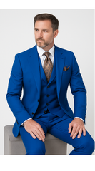 Royal Blue 3-Piece Suit – Rossi Man ELI RM110 Slim Fit Men’s Formalwear