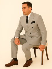 Rossi Man ARTHUR RM2305 Double-Breasted Suit – Elegant Formalwear for Men