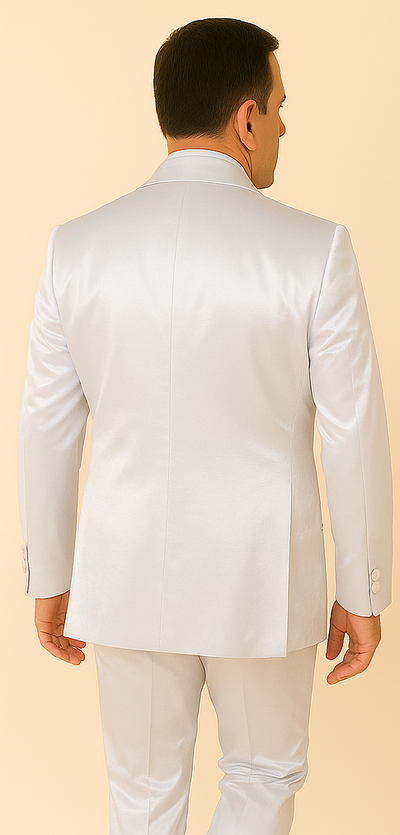 Rossi Man LEO RM1601 – White Slim Fit 3-Piece Suit for Men | Elegant Formalwear Ensemble