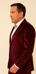 Rossi Man LEO RM1608 – Dark Red 3-Piece Slim Fit Suit for Men | Perfect for Formal & Wedding Events