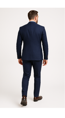 Modern 3-Piece Suit for Men – Rossi Man Max Tailored Slim Fit in Solid Navy | RM1393