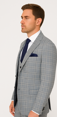 Rossi Man MAX RM1820 Slim Fit 3-Piece Suit – Modern Formal Suit for Men