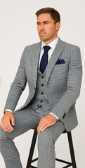 Rossi Man MAX RM1820 Slim Fit 3-Piece Suit – Modern Formal Suit for Men