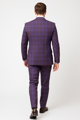 Rossi Man MAX RM1834 Slim Fit 3-Piece Suit – Elegant Purple Formalwear for Men