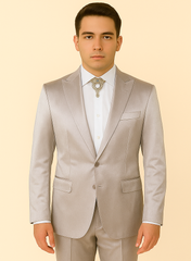 Rossi Man LEO RM1622 – Off-White Slim Fit 3-Piece Designer Suit for Men