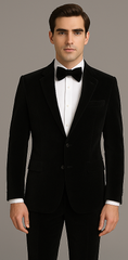 Rossi Man Leo RM1905 – Elegant Black Designer Suit for Men | Formal