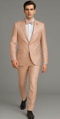 Rossi Man Leo RM1903 – Pink & Gold Designer Tuxedo for Men | Stylish Formal Wear