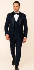Rossi Man RM1252 – Men's 3-Piece Smoking Style Tuxedo for Elegant Evenings