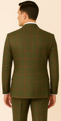 Refined Mens Suit in Rich Green – Double-Breasted Design