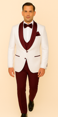Rossi Man RM1480 – Men's 3-Piece Smoking Style Tuxedo Suit for Formal