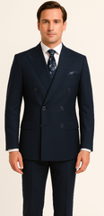 Rossiman Men's Blue Slim Fit Suit – Modern Tailored Formalwear