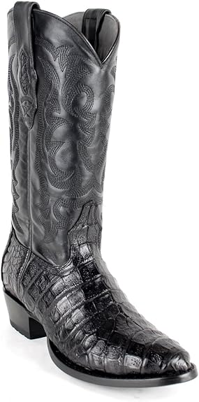 Original Black Caiman (Gator) Belly Skin Round Toe Boot Original Black Caiman (Gator) Belly Skin Round Toe Boot