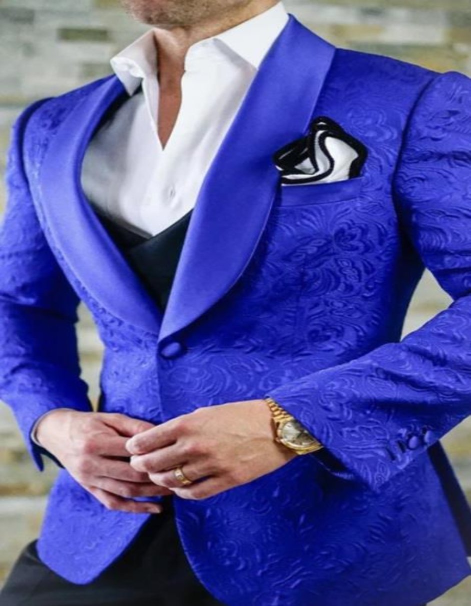 Blue Prom Suit For Men - Blue Homecoming Tuxedo  - Royal Blue 1 3V-0599  - from alligatorwarehouse.com